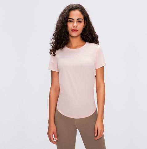 Spring and summer new yoga short-sleeved T-shirt women's fitness running fashion strap quick-drying breathable loose vest blouse LEXELFASHIONINTSHOPS.com