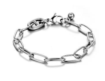 Minority simple temperament bracelet pig nose stitching bracelet small fresh tide girl titanium steel sweet cool bracelet