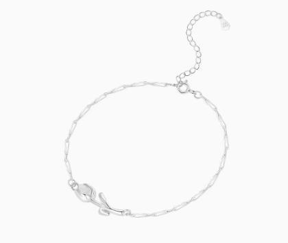 Silver tulip bracelet female hand jewelry