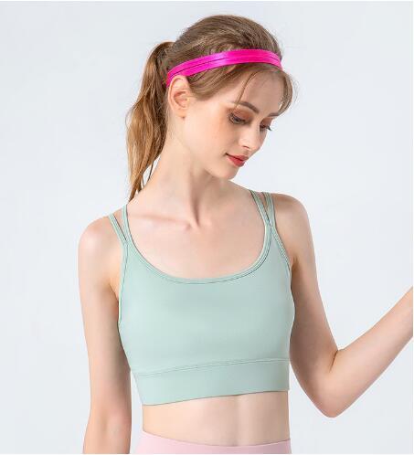 Women's Sports Bra Padded Strappy Support Yoga Bra