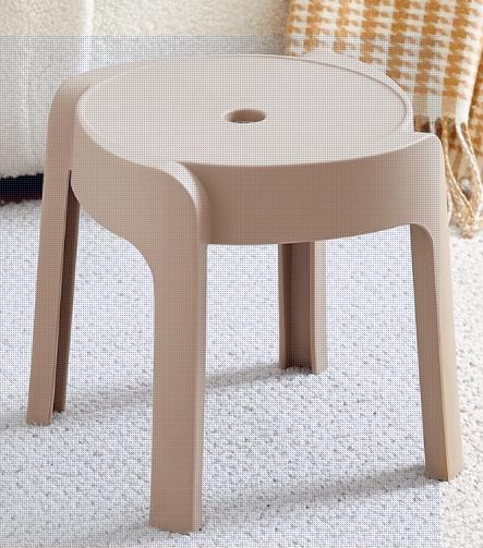 Plastic stools can be stacked with household