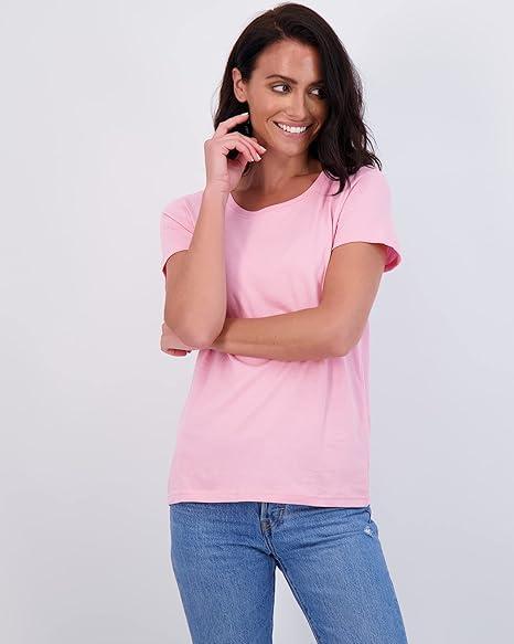 Women's Classic-Fit Cotton Short-Sleeve Scoop Crew Neck T-Shirt