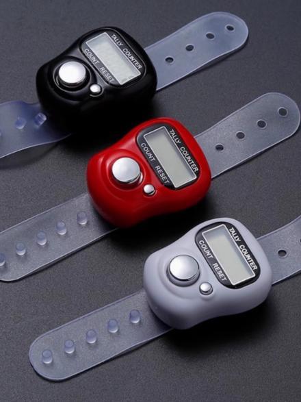 Counter, hand-pressed electronic digital display counter, finger counter ring, ring counter, passenger flow counting artifact